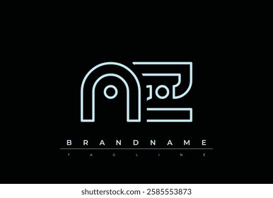 NZ Technology Letter Logo Template. This tech letter logo is a graphic mark that uses letters to represent a technology company.