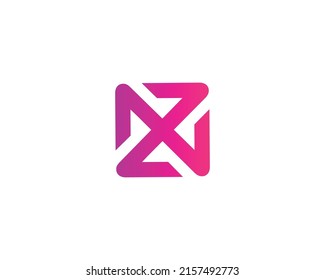 NZ ZN logo design vector template