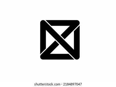 nz Zn z n initial letter logo isolated on white background