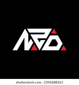 NZD triangle letter logo design with triangle shape. NZD triangle logo design monogram. NZD triangle vector logo template with red color. NZD triangular logo Simple, Elegant, and Luxurious design.