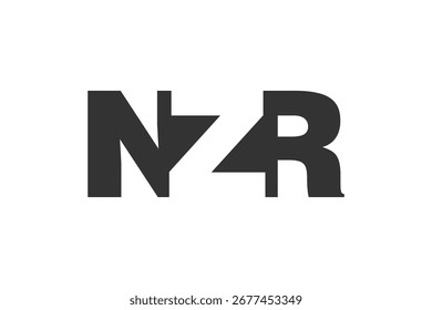 Design do logotipo NZR. Letra inicial N Z R estilo de fonte em negrito para start-ups de tecnologia, consultoria, marca corporativa. Nome criativo da empresa, manchetes identidade tipográfica, logotipo moderno. Ilustração vetorial.