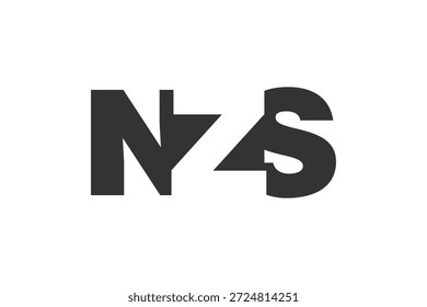 NZS logo design. Initial letter N Z S bold font style for tech startups, consulting, corporate branding. Creative company name, headlines typography identity, trendy logotype. Vector illustration.