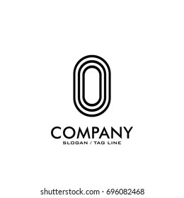 O, 0 letter or number logo design vector 