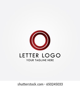 O abstract letter concept logo template. Vector letter logo.