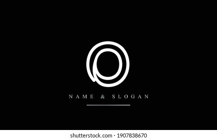 O abstract vector logo monogram template