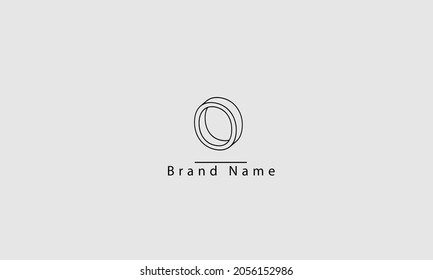 O abstract vector logo monogram template