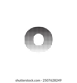 o alphabet halftone dotted effect logo icon vector illustration eps