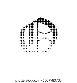 o alphabet halftone dotted effect logo icon vector illustration eps