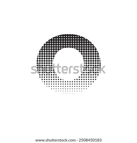 o alphabet halftone dotted effect logo icon vector illustration eps