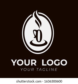 O ALPHABET INITIAL CIRCLE COFFEE LOGO TEMPLATE