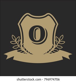 O Alphabet initials crest emblem logo