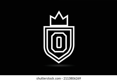 O alphabet letter logo icon design with wings. Creative template for business and company in black and white