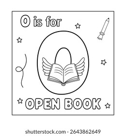 O alfabeto com objetos Página de cores para crianças