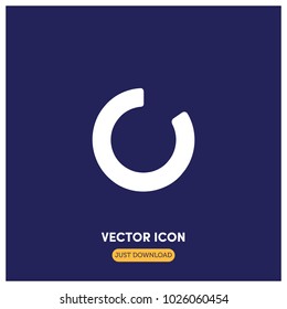 "O" Alphabet Typographic Vector Icon Illustration