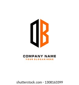 O B  initial letter, modern logo design template vector