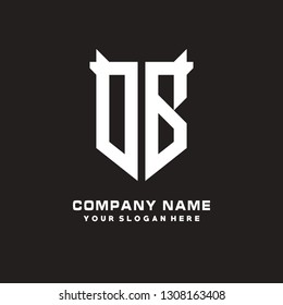 O B  initial letter, modern logo design template vector