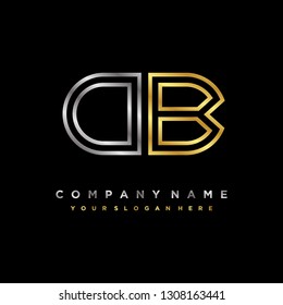O B  initial letter, modern logo design template vector