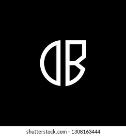 O B  initial letter, modern logo design template vector