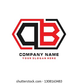 O B  initial letter, modern logo design template vector