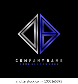 O B initial letter, modern logo design template vector