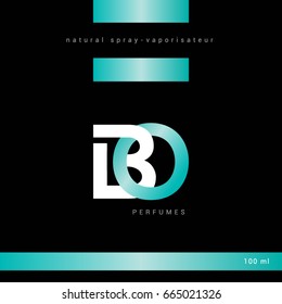 O B joint letter logo design with packaging template