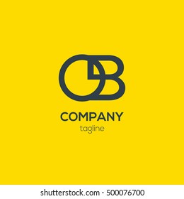 O & B Letter logo design vector template