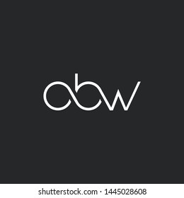 O B W letters Joint logo icon vector for business card and corporate identity.