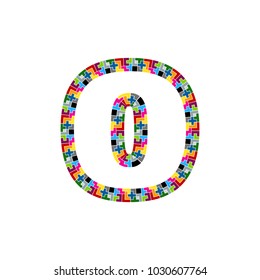 O Block Puzzle Letter Logo Icon Design