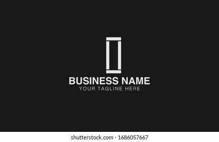 o block Unique Minimal Style golden and black colour initial based logo design vector illustrator