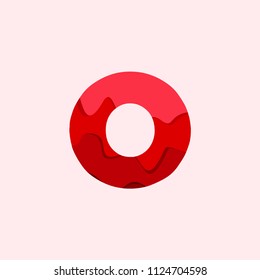 O Blood Font Vector Template Design Illustration