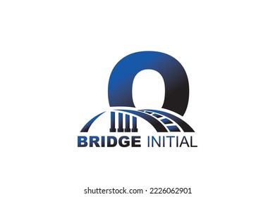 O bridge Letter logo template for your branding.

