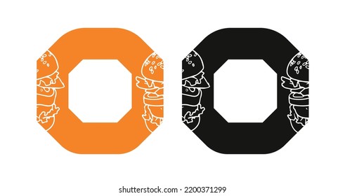 O Burger Logo Vector Icon Symbol Template. Burger Logo Vector. Food Logo