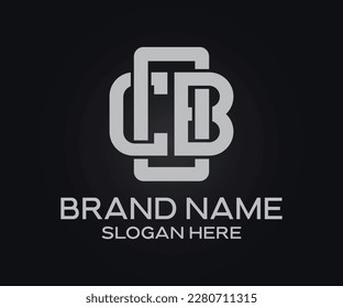 O C B initial letter logo template