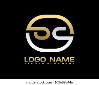 O C Initial circle logo template vector