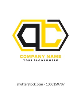 O C initial letter, modern logo design template vector