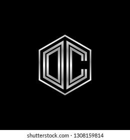 O C initial letter, modern logo design template vector