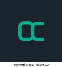 O C joint letter logo design template