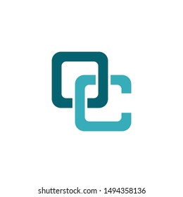o and c letter logo vector