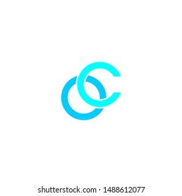 o and c letter vector logo designs