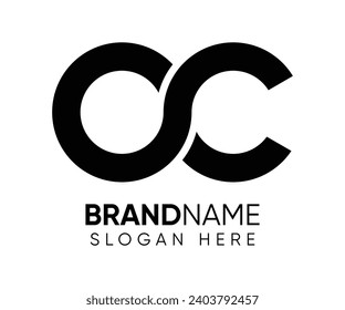 O C logo design vector template