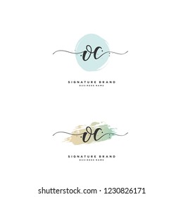 O C OC Initial logo template vector