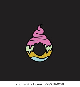 o del alfabeto y número del vector de la torta