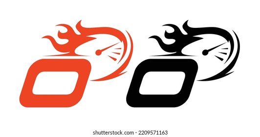 O Car Logo Vector Icon Symbol Template. Driver Logo Vector Illustration. Car Speed Logo Vector