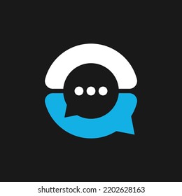 O Chat Vector de diseño de logotipos sencillos y modernos 