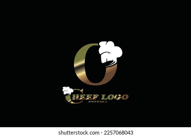 O chef's hat Letter logo template for your branding.