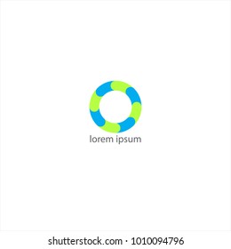O circle design for logo icon art apps
