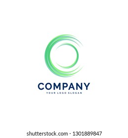 O plantilla de diseño de logotipo de círculo. signo creativo. Icono de vector universal. - Vector