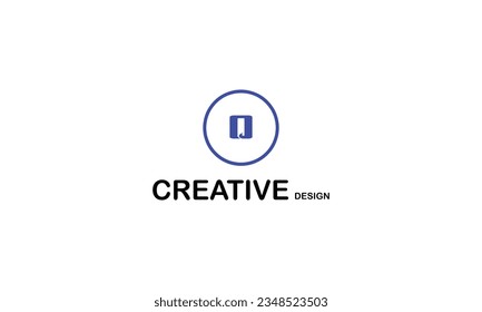 O Kreis Stil kreative minimale Marke Unternehmen blaues Logo Design.