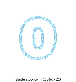 O Circuit Letter Logo Icon Design