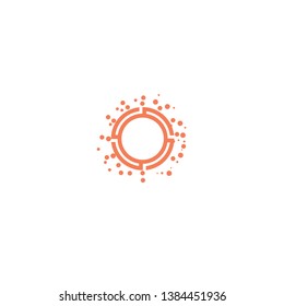 O Circuit Logo Design, O splash and spark Circuit Logo Template Vector